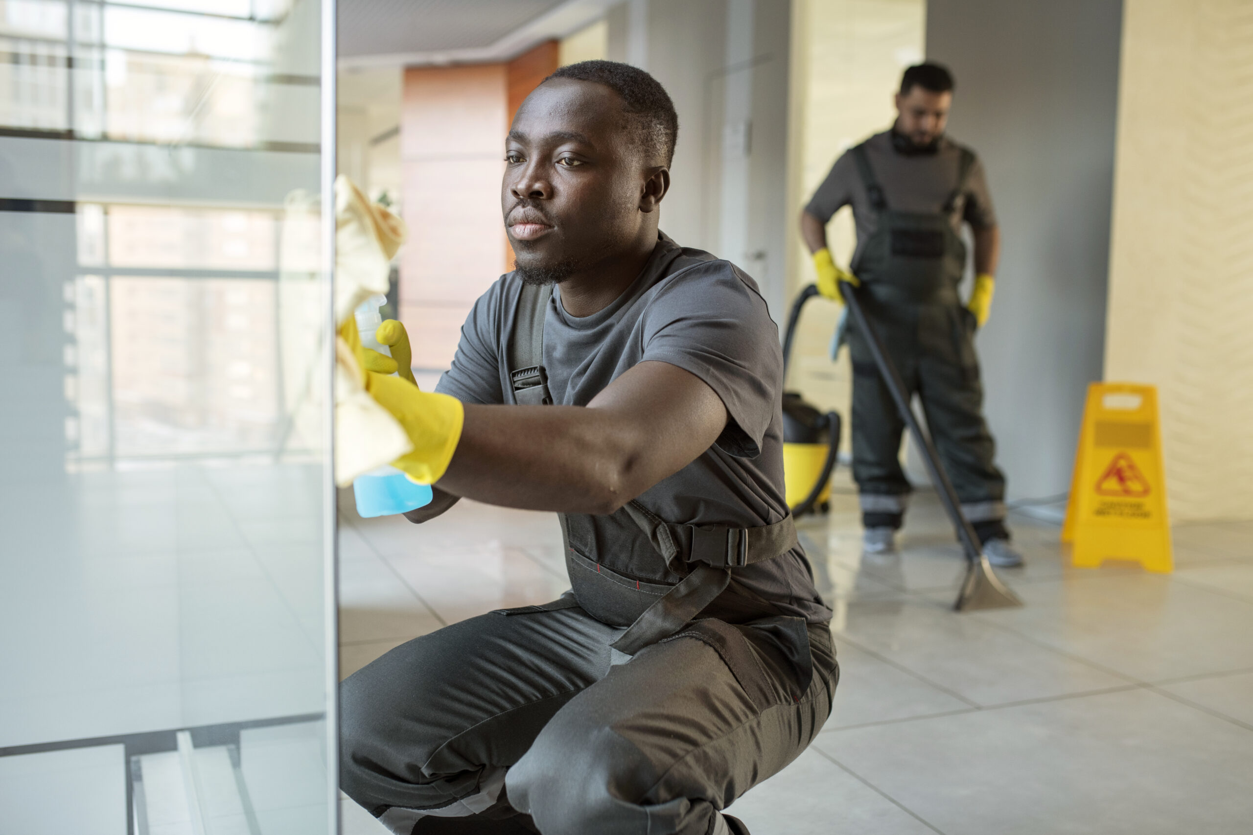 full shot men cleaning office scaled